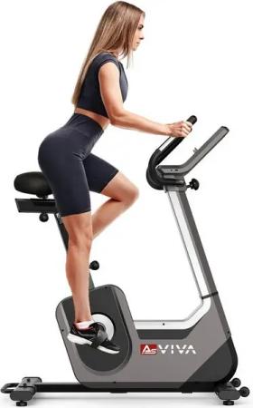 AsVIVA Ergometer H25 Pro Heimtrainer – Bluetooth, 20 Programme, inkl. Polar Pulsgurt, 6 virtuelle (Real-Live) Trainingsszenen, MP3 3,5 Klinke AUX-Anschluss