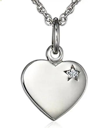 Schmuck-Elfe Kette mit Anhänger Herz mit Stern, 925 Silber