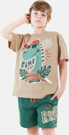 Denokids Hausanzug "Summer Dino", (2 tlg.), mit lustigem Dino-Aufdruck