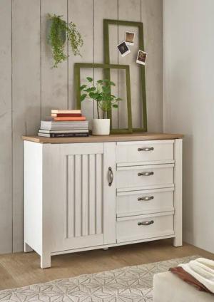 Schlafkontor Kombikommode "Trient", im Landhaustil, Schlafzimmerkommode mit Schubkästen