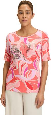 Betty Barclay Kurzarmshirt "Betty Barclay Printshirt mit Schmucksteinen", (1 tlg.), Glitzersteine