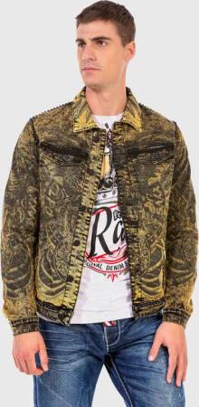 Cipo & Baxx Jeansjacke "JEANS JACKET", ohne Kapuze, mit coolem Alloverprint