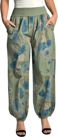 Mississhop Haremshose Baumwollhose Damenhose Aladinhose Blumenprint Sommerhose M. 277 (1-tlg)