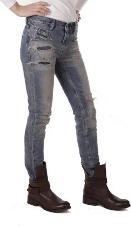 Diesel Straight-Jeans Diesel Belthy 0856C Damen Jeans Hose Slim Straight