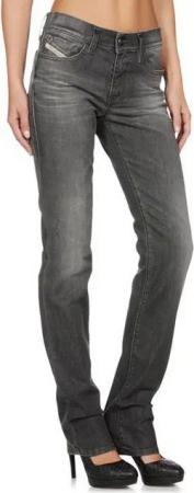 Diesel Straight-Jeans Diesel Straitzee 0815B Damen Jeans Hose Regular Slim Straight