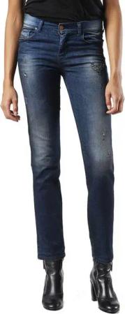 Diesel Straight-Jeans Diesel Sandy 0857C Damen Jeans Slim Straight
