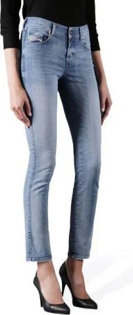 Diesel Straight-Jeans Diesel Sandy 0667E Stretch Damen Jeans Hose Slim Straight
