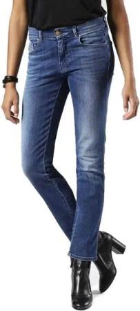Diesel Straight-Jeans Diesel Sandy 0857P Stretch Damen Jeans Hose Slim Straight
