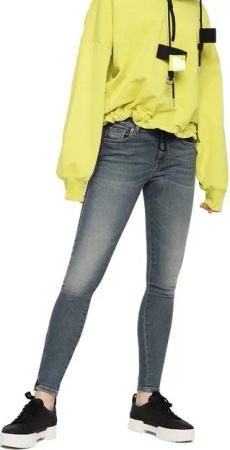 Diesel Straight-Jeans Diesel Slandy-Zip 085AZ Damen Jeans Slim Straight