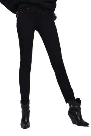 Diesel Straight-Jeans Diesel Sandy 069EI Damen Jeans Hose Slim Straight