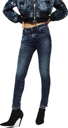 Diesel Straight-Jeans Diesel Slandy-Zip 069GW Damen Jeans Slim Straight