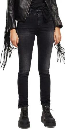 Diesel Straight-Jeans Diesel Sandy 0096P Damen Jeans Hose Slim Straight