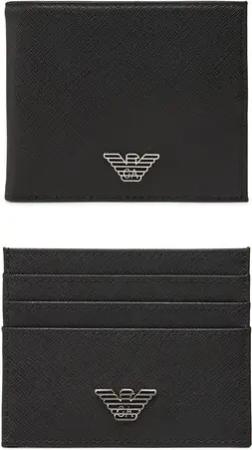 Emporio Armani Geldbörse und Kartenetui Set Y4R237 Y138E Schwarz