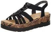 Rieker Plateau Sandale Damen schwarz