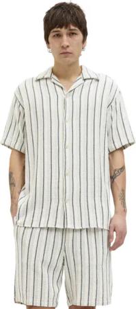 Jack & Jones Herren Kurzarm Hemd JORCOBA STRIPE RESORT SHIRT SS - Relaxed Fit