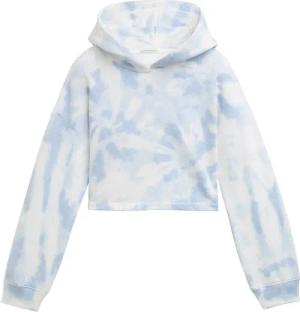 TOM TAILOR Mädchen Cropped Hoodie Sweatshirt mit Batik-Muster, grau, Farbverlauf, Gr. 152