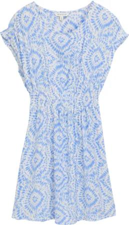 TOM TAILOR Mädchen Kleid mit Batik-Muster, blau, Gemustert, Gr. 146