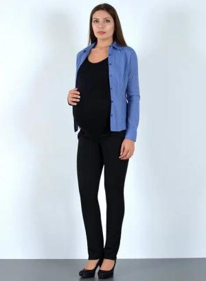 ESRA Umstandshose J490 Umstandsmode Hose Damen Stretch Schwangerschaftshose elastischer Bund
