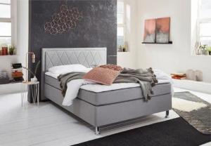 ATLANTIC home collection Boxbett "Helen", Tonnentaschenfederkern-Matratze und Topper, wahlweise mit Bettkasten