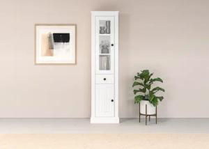 Home affaire Vitrine "Liotta", eine Glastür und einer Holztür und einer Schublade