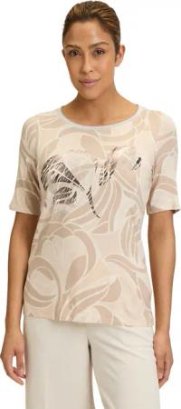 Betty Barclay Kurzarmshirt "Betty Barclay Printshirt mit Schmucksteinen", (1 tlg.), Glitzersteine
