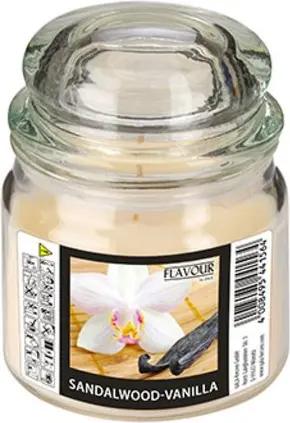 PAPSTAR Duftkerze Bonbonglas mit Wachsfüllung Ø90mm 120mm elfenbein SandalwoodVanilla