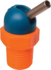 LOC-LINE Hochdruckdüse CD für Kühlmittelschlauch 1/8" 70bar, Durchmesser 3x31,8mm blau-orange
