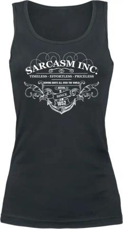 Sprüche Top - Sarcasm Inc. - M bis XXL - für Damen - Größe XXL - schwarz