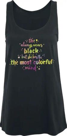 Sprüche Top - Colorful Mind - M bis 5XL - für Damen - Größe M - schwarz