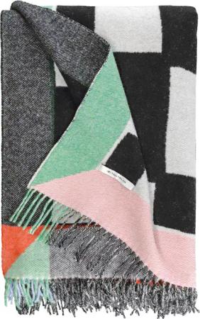 TOM TAILOR Unisex Checkmate Bings x TOM TAILOR HOME Wolldecke, weiß, Kariert, Gr. 140X210