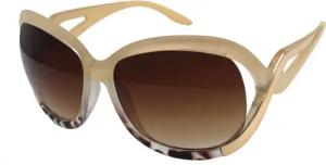 Rennec Sonnenbrille (Damen Oversized Brille mit Brillenbeutel) Große Designer Brille mit geschwungen Bügeln
