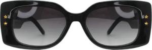 LUXXADA Sonnenbrille (Damen Marken Brille mit Brillenbeutel) Eckiges Gestell mit Gold Sterne verziert