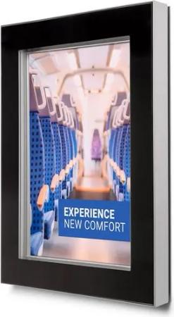 Showdown Displays Hängevitrine Showdown Plakatschaukasten Outdoor Premium Slim - DIN A3 - Alu/Schwarz (1-St)
