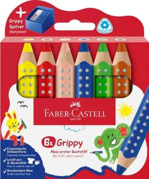 Faber-Castell Buntstift FABER-CASTELL 110635 - Buntstifte Set Grippy, 6 Malstifte