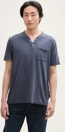 TOM TAILOR T-Shirt Henley T-Shirt mit Brusttasche