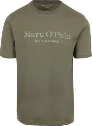 Marc O'Polo T-Shirt Logo Dunkelgrün - Größe L