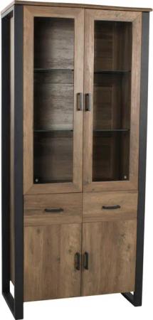 Vitrine Ute Akazie Nachbildung schwarz MDF