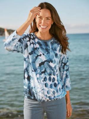Rabe-Shirt Glitzer-Ausschnitt