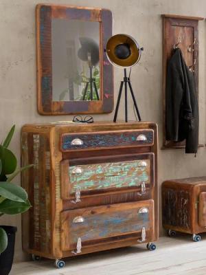 SIT Schuhschrank "Fridge", mit Kühlschrankgriffen, Shabby Chic, Vintage
