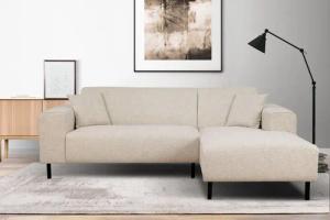 Home affaire Ecksofa "ARROS L-Form mit Wellenunterfederung, Maße B/T/H: 235/163/81 cm", incl. Zierkissen, mit Recamiere rechts/links bestellbar, auch in Cord