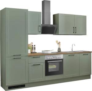 BASIC by Balculina Küchenzeile "Marsi", Breite 280 cm, wahlweise mit E-Geräten, mit Soft-Close-Funktion