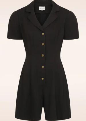 Jane-May Playsuit in Schwarz