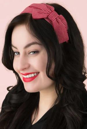 Genevieve Schleife Haarband in Rot