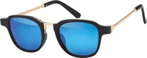 BEZLIT Eyewear Retrosonnenbrille Zeitlos Moderne Sonnenbrille mit Metallrahmen (1-St) mit schwarzen Linsen
