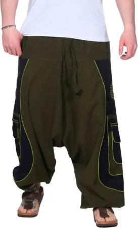 KUNST UND MAGIE Haremshose Cargohose Hippie Haremshose Goahose Flower of Life Pluderhose Hose