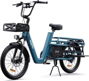 Vankel E-Bike OT01 E-Lastenbike, E-Cargo, Super Tragfähigkeit 150kg, Shimano, Kettenschaltung, Heckmotor, 1300 Wh, Lastenrad mit 48V 27 Ah Akku, 20x2,6’’ Reifen, Belastung bis 150 kg