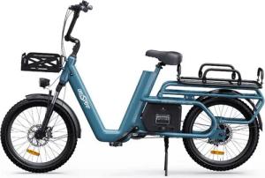 Vankel E-Bike OT01 E-Lastenbike, E-Cargo, Super Tragfähigkeit 150kg, Shimano, Kettenschaltung, Heckmotor, 1300 Wh, Lastenrad mit 48V 27 Ah Akku, 20x2,6’’ Reifen, Belastung bis 150 kg