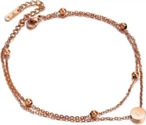 Kim Johanson Fußkette Buchstaben A-Z in Rosegold (1-tlg), mit Kugeln