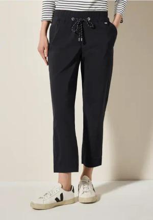 Cecil Damen Hose im Casual Fit in Schwarz, Gr: XL
