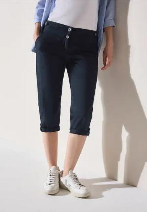 Cecil Damen 3/4 Papertouch Hose in Blau, Gr: 34